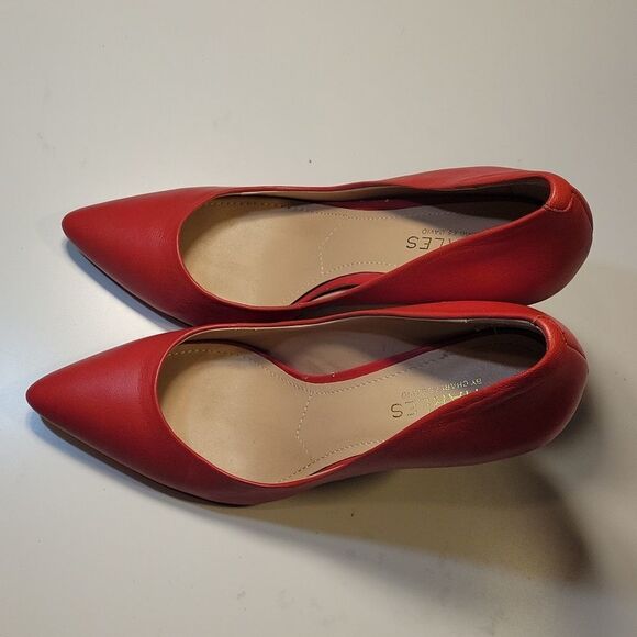 CHARLES BY CHARLES DAVIS POINTED TOE LEATHER HIGH HEEL STILETTOS SHOE - Picture 7 of 15